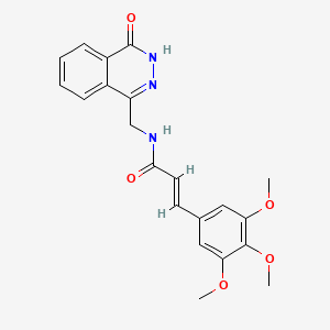 (E)-N-((4-oxo-3,4-dihydrophthalazin-1-yl)methyl)-3-(3,4,5-trimethoxyphenyl)acrylamide