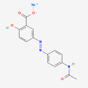 molecular formula C15H12N3NaO4 B1497134 Benzoic acid, 5-[[4-(acetylamino)phenyl]azo]-2-hydroxy-, monosodium salt CAS No. 6408-39-5