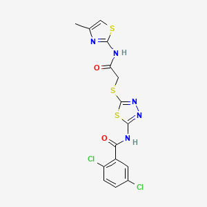 2,5-Dichloro-N-[5-({[(4-methyl-1,3-thiazol-2-YL)carbamoyl]methyl}sulfanyl)-1,3,4-thiadiazol-2-YL]benzamide