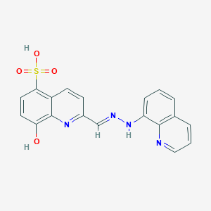 molecular formula C19H14N4O4S B1497137 8-oxo-2-[(2-quinolin-8-ylhydrazinyl)methylidene]quinoline-5-sulfonic Acid CAS No. 350691-55-3