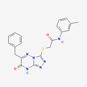 2-[(6-benzyl-7-hydroxy[1,2,4]triazolo[4,3-b][1,2,4]triazin-3-yl)sulfanyl]-N-(3-methylphenyl)acetamide