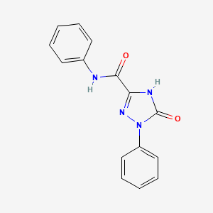 molecular formula C15H12N4O2 B1497138 2,5-Dihydro-5-oxo-1-phenyl-1H-1,2,4-triazole-3-carboxylic acid phenylamide CAS No. 32589-62-1