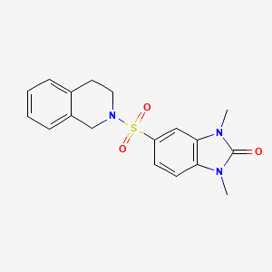 5-(3,4-dihydroisoquinolin-2(1H)-ylsulfonyl)-1,3-dimethyl-1,3-dihydro-2H-benzimidazol-2-one