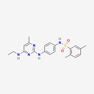 N-(4-((4-(ethylamino)-6-methylpyrimidin-2-yl)amino)phenyl)-2,5-dimethylbenzenesulfonamide