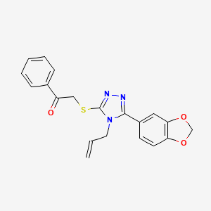 molecular formula C20H17N3O3S B14971399 2-{[4-allyl-5-(1,3-benzodioxol-5-yl)-4H-1,2,4-triazol-3-yl]thio}-1-phenylethanone 