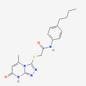 molecular formula C18H21N5O2S B14971410 N-(4-Butylphenyl)-2-({5-methyl-7-oxo-7H,8H-[1,2,4]triazolo[4,3-A]pyrimidin-3-YL}sulfanyl)acetamide 