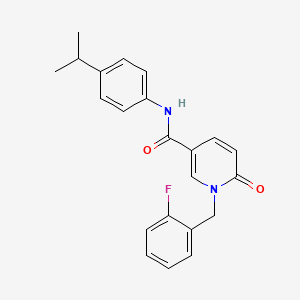 molecular formula C22H21FN2O2 B14971419 1-(2-fluorobenzyl)-N-(4-isopropylphenyl)-6-oxo-1,6-dihydropyridine-3-carboxamide 