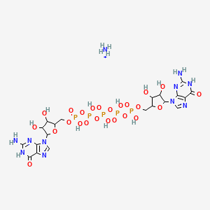 molecular formula C20H33N11O24P5+ B1497145 Azanium;bis[[[5-(2-amino-6-oxo-1H-purin-9-yl)-3,4-dihydroxyoxolan-2-yl]methoxy-hydroxyphosphoryl]oxy-hydroxyphosphoryl] hydrogen phosphate 