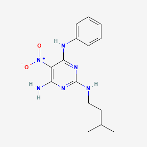 N~2~-(3-methylbutyl)-5-nitro-N~4~-phenylpyrimidine-2,4,6-triamine