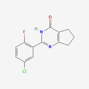 molecular formula C13H10ClFN2O B1497148 2-(5-Chloro-2-fluorophenyl)-6,7-dihydro-1H-cyclopenta[d]pyrimidin-4(5H)-one CAS No. 773139-99-4