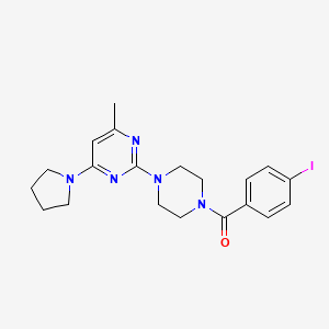 2-[4-(4-Iodobenzoyl)piperazin-1-YL]-4-methyl-6-(pyrrolidin-1-YL)pyrimidine