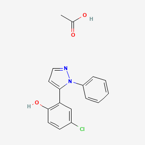 5-(5-Chloro-2-hydroxyphenyl)-1-phenylpyrazole acetate