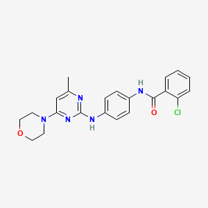 2-chloro-N-(4-((4-methyl-6-morpholinopyrimidin-2-yl)amino)phenyl)benzamide