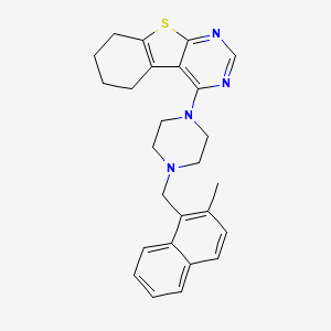 4-{4-[(2-Methyl-1-naphthyl)methyl]piperazin-1-yl}-5,6,7,8-tetrahydro[1]benzothieno[2,3-d]pyrimidine