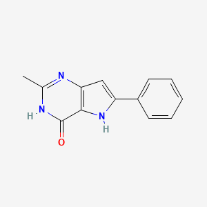 molecular formula C13H11N3O B1497154 2-Methyl-6-phenyl-3H-pyrrolo[3,2-d]pyrimidin-4(5H)-one 