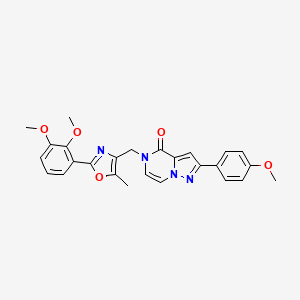 5-((2-(2,3-dimethoxyphenyl)-5-methyloxazol-4-yl)methyl)-2-(4-methoxyphenyl)pyrazolo[1,5-a]pyrazin-4(5H)-one