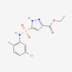 ethyl 3-[(5-chloro-2-methylphenyl)sulfamoyl]-1H-pyrazole-5-carboxylate