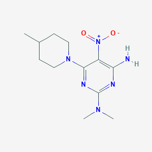 N~2~,N~2~-dimethyl-6-(4-methylpiperidin-1-yl)-5-nitropyrimidine-2,4-diamine