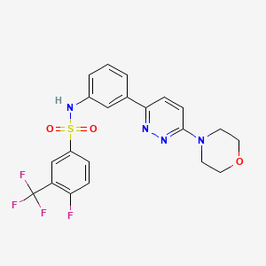 4-fluoro-N-(3-(6-morpholinopyridazin-3-yl)phenyl)-3-(trifluoromethyl)benzenesulfonamide