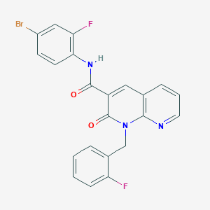 molecular formula C22H14BrF2N3O2 B14971647 N-(4-bromo-2-fluorophenyl)-1-(2-fluorobenzyl)-2-oxo-1,2-dihydro-1,8-naphthyridine-3-carboxamide 