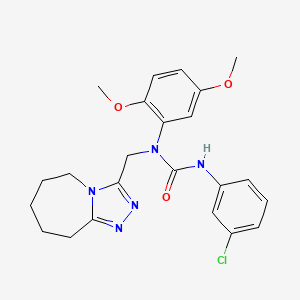 3-(3-chlorophenyl)-1-(2,5-dimethoxyphenyl)-1-(6,7,8,9-tetrahydro-5H-[1,2,4]triazolo[4,3-a]azepin-3-ylmethyl)urea