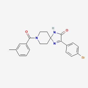 3-(4-Bromophenyl)-8-(3-methylbenzoyl)-1,4,8-triazaspiro[4.5]dec-3-en-2-one