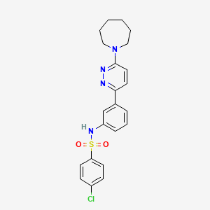 N-(3-(6-(azepan-1-yl)pyridazin-3-yl)phenyl)-4-chlorobenzenesulfonamide