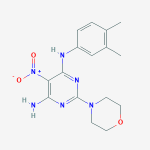 molecular formula C16H20N6O3 B14971701 N-(3,4-dimethylphenyl)-2-(morpholin-4-yl)-5-nitropyrimidine-4,6-diamine 