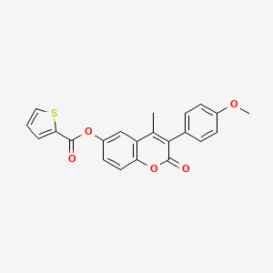 3-(4-methoxyphenyl)-4-methyl-2-oxo-2H-chromen-6-yl thiophene-2-carboxylate