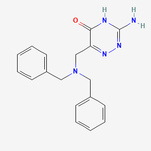 3-Amino-6-((dibenzylamino)methyl)-1,2,4-triazin-5(2H)-one