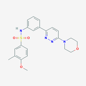 4-methoxy-3-methyl-N-(3-(6-morpholinopyridazin-3-yl)phenyl)benzenesulfonamide