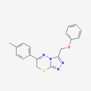 6-(4-methylphenyl)-3-(phenoxymethyl)-7H-[1,2,4]triazolo[3,4-b][1,3,4]thiadiazine