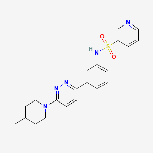 N-{3-[6-(4-methylpiperidin-1-yl)pyridazin-3-yl]phenyl}pyridine-3-sulfonamide