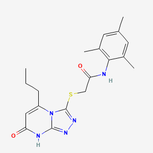 N-mesityl-2-((7-oxo-5-propyl-7,8-dihydro-[1,2,4]triazolo[4,3-a]pyrimidin-3-yl)thio)acetamide