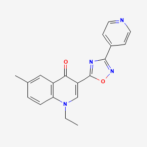 1-ethyl-6-methyl-3-[3-(pyridin-4-yl)-1,2,4-oxadiazol-5-yl]quinolin-4(1H)-one