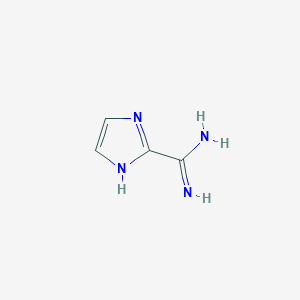 molecular formula C4H6N4 B1497182 1H-Imidazole-2-carboxamidine CAS No. 212558-21-9
