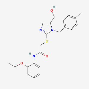 molecular formula C22H25N3O3S B14971833 N-(2-Ethoxyphenyl)-2-[[5-(hydroxymethyl)-1-[(4-methylphenyl)methyl]-1H-imidazol-2-yl]thio]acetamide CAS No. 904816-04-2