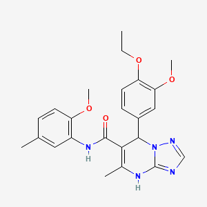 molecular formula C24H27N5O4 B14971849 7-(4-ethoxy-3-methoxyphenyl)-N-(2-methoxy-5-methylphenyl)-5-methyl-4,7-dihydro[1,2,4]triazolo[1,5-a]pyrimidine-6-carboxamide 