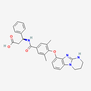 molecular formula C28H28N4O4 B1497190 (S)-3-(3,5-Dimethyl-4-((1,2,3,4-tetrahydrobenzo[4,5]imidazo[1,2-a]pyrimidin-9-yl)oxy)benzamido)-3-phenylpropanoic acid 