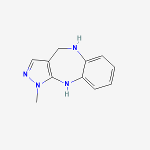 molecular formula C11H12N4 B1497191 1-Methyl-1,4,5,10-tetrahydrobenzo[b]pyrazolo[3,4-e][1,4]diazepine CAS No. 479234-83-8