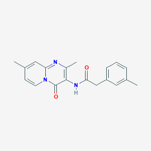 molecular formula C19H19N3O2 B14971952 N-{2,8-Dimethyl-4-oxo-4H-pyrido[1,2-A]pyrimidin-3-YL}-2-(3-methylphenyl)acetamide 