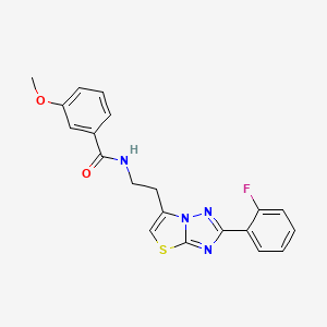 molecular formula C20H17FN4O2S B14971968 N-(2-(2-(2-fluorophenyl)thiazolo[3,2-b][1,2,4]triazol-6-yl)ethyl)-3-methoxybenzamide 