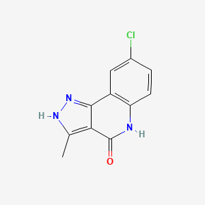 molecular formula C11H8ClN3O B1497200 8-chloro-3-methyl-2H-pyrazolo[4,3-c]quinolin-4(5H)-one CAS No. 848818-35-9
