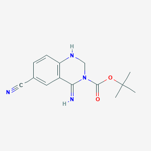 tert-Butyl 4-amino-6-cyanoquinazoline-3(2H)-carboxylate