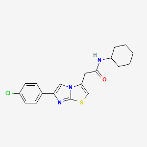 2-[6-(4-chlorophenyl)imidazo[2,1-b][1,3]thiazol-3-yl]-N-cyclohexylacetamide