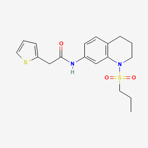 N-(1-(propylsulfonyl)-1,2,3,4-tetrahydroquinolin-7-yl)-2-(thiophen-2-yl)acetamide