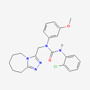 3-(2-chlorophenyl)-1-(3-methoxyphenyl)-1-(6,7,8,9-tetrahydro-5H-[1,2,4]triazolo[4,3-a]azepin-3-ylmethyl)urea