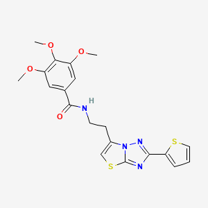 3,4,5-trimethoxy-N-(2-(2-(thiophen-2-yl)thiazolo[3,2-b][1,2,4]triazol-6-yl)ethyl)benzamide