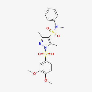 1-((3,4-dimethoxyphenyl)sulfonyl)-N,3,5-trimethyl-N-phenyl-1H-pyrazole-4-sulfonamide