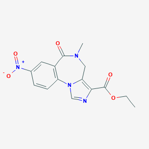 molecular formula C15H14N4O5 B149721 硝氟马西尼 CAS No. 84377-97-9